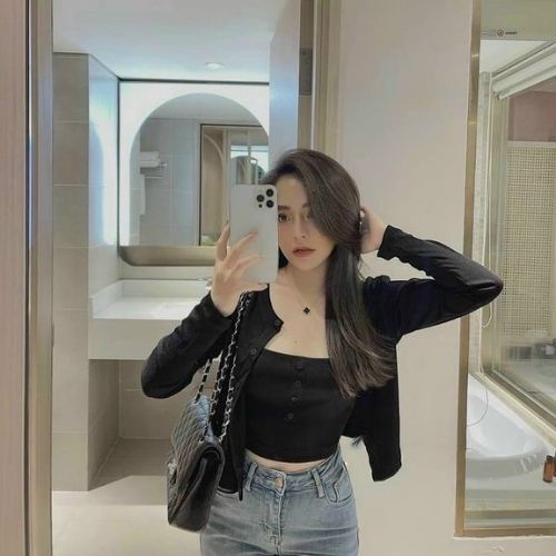 Set áo len tăm nữ kèm áo 2 dây thanh lịch thời trang Bling Store BL15