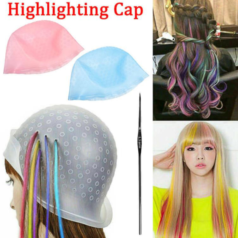 1 Mũ Silicone Nhuộm Tóc Highlight & Móc Đồ Ăn