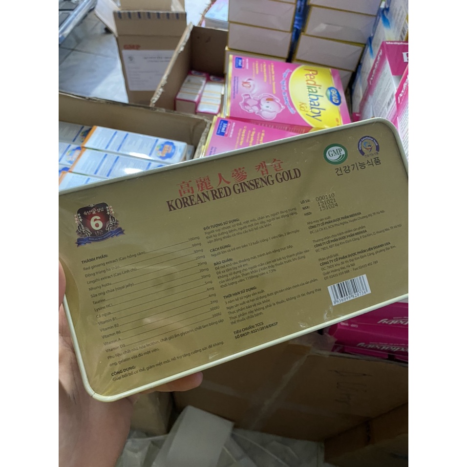 Viên bổ Korean red ginseng gold Giúp bồi bổ cơ thể, ăn ngủ ngon, cho người suy nhược cơ thể