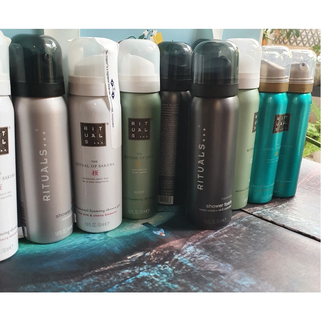 Sữa tắm tạo bọt Rituals shower gel với 9 mùi hương mini  travel