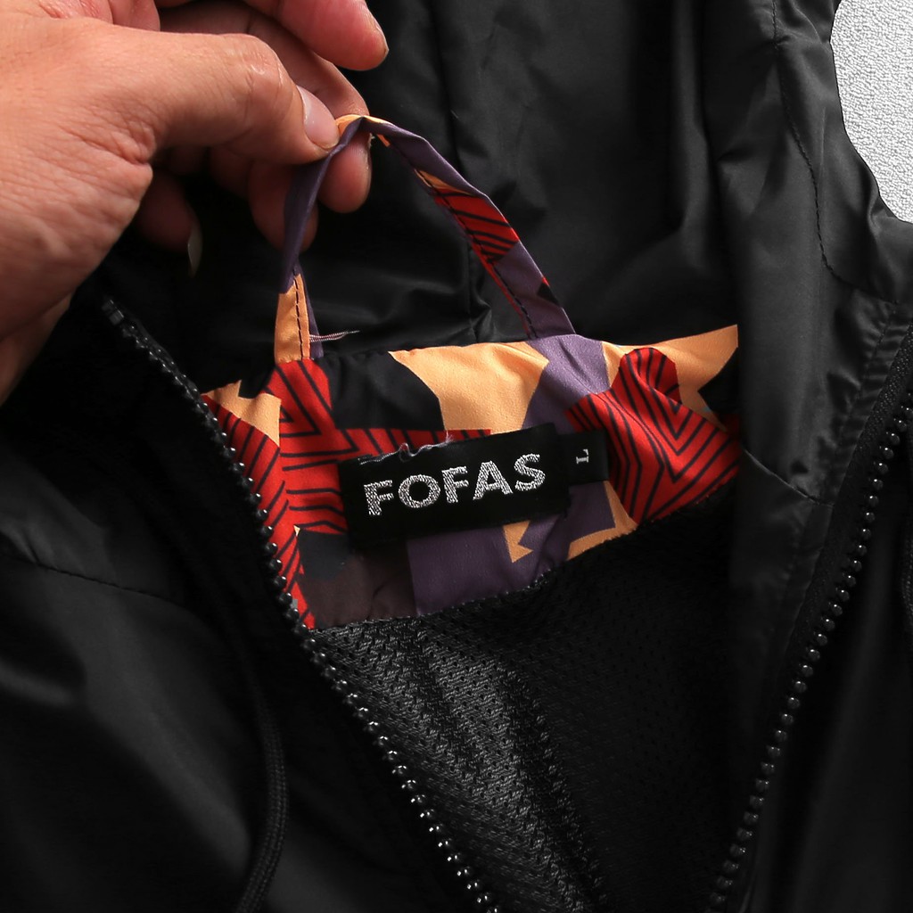 Áo khoác nam hoạ tiết FOFAS có nón, kiểu dáng thể thao, chất dù xịn may 2 lớp (6 màu cực đẹp)