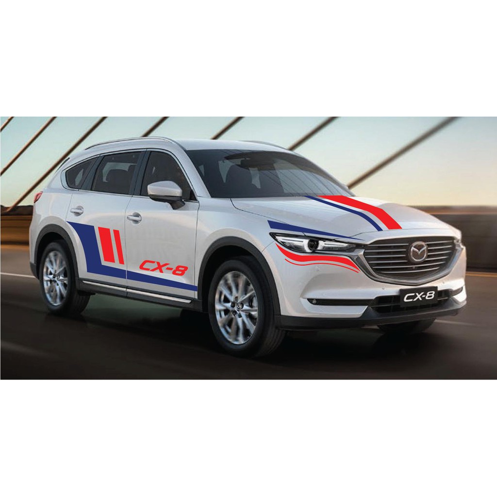 Tem  dán xe ô tô Mazda Cx8 phong cách thể thao