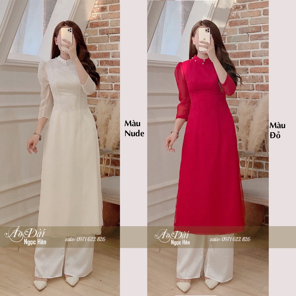 Áo dài cách tân nữ tay bồng  A01