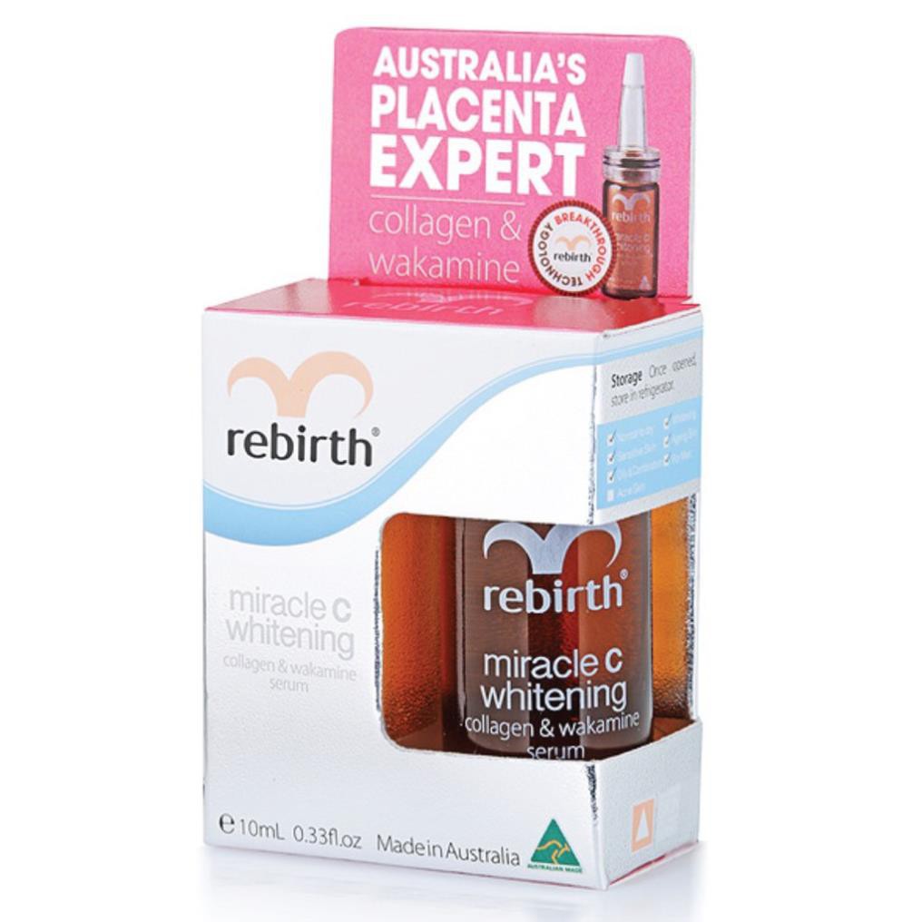 Serum tế bào gốc Nhau thai cừu và Nọc ong Rebirth 6 chai*10ml - Úc