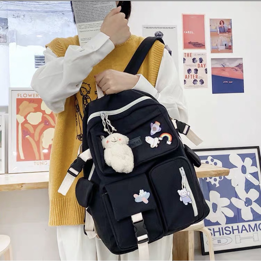 Balo nữ đi học thời trang Ulzzang Hàn Quốc, cặp sách đẹp hàng cao cấp dễ thương