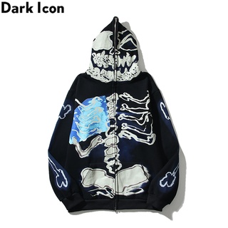 Áo hoodie in hình bộ xương kaws / jack xương rồng jack x fragiment kaws biểu tượng tối màu