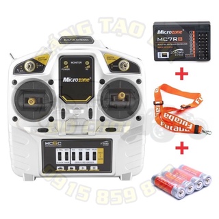[Tặng kèm Pin và Dây đeo TX] Bộ điều khiển 6 kênh Microzone MC6C (TX RX nâng cấp) - Có video hướng dẫn sử dụng