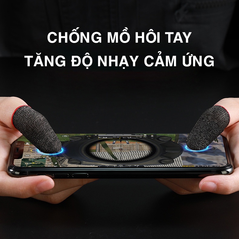 Găng tay chơi game chính hãng sợi bạc tăng độ nhạy cảm ứng chống mồ hôi