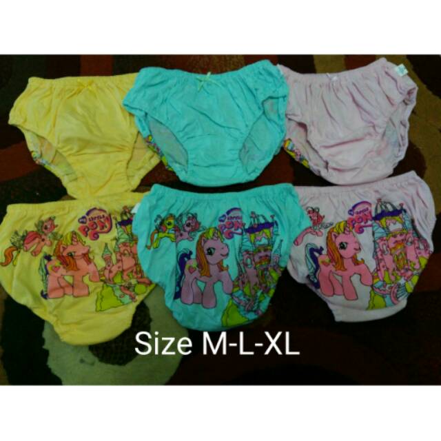 Set 10 Quần Lót In Họa Tiết My Little Pony_ Size M-L-Xl