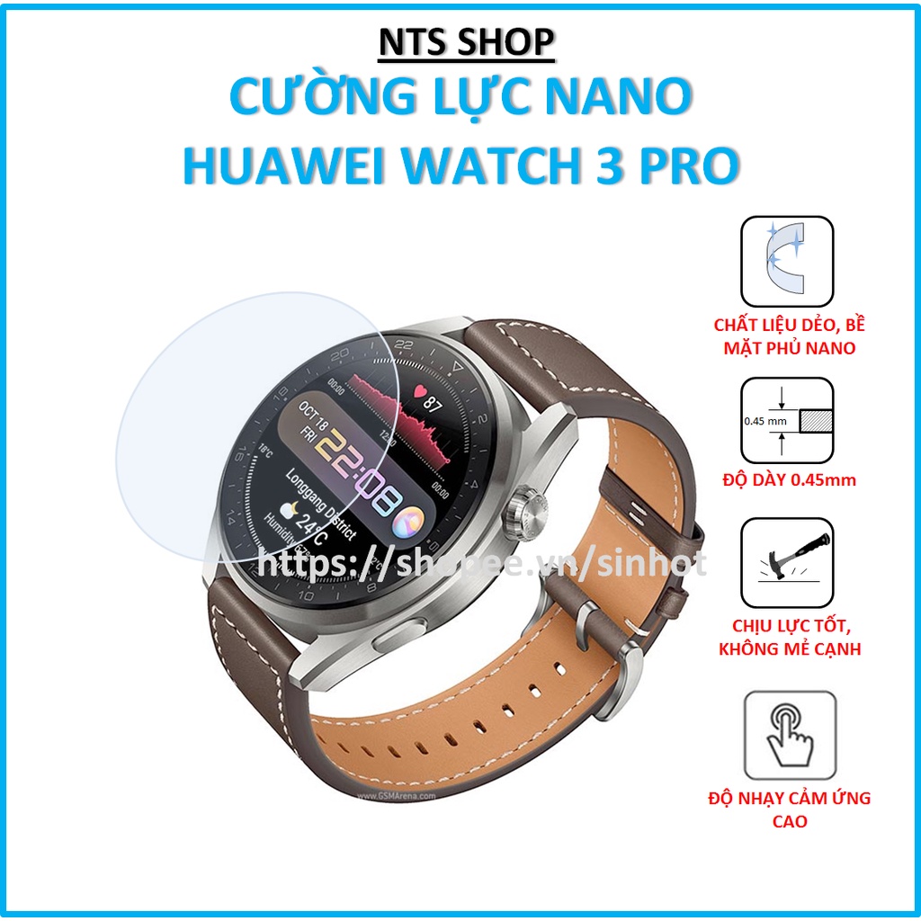 TẤM DÁN CƯỜNG LỰC DẺO BẢO VỆ MÀN HÌNH HUAWEI WATCH 3 PRO