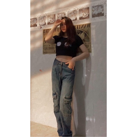 [Có BIGSIZE] quần jeans baggy lưng cao. | BigBuy360 - bigbuy360.vn