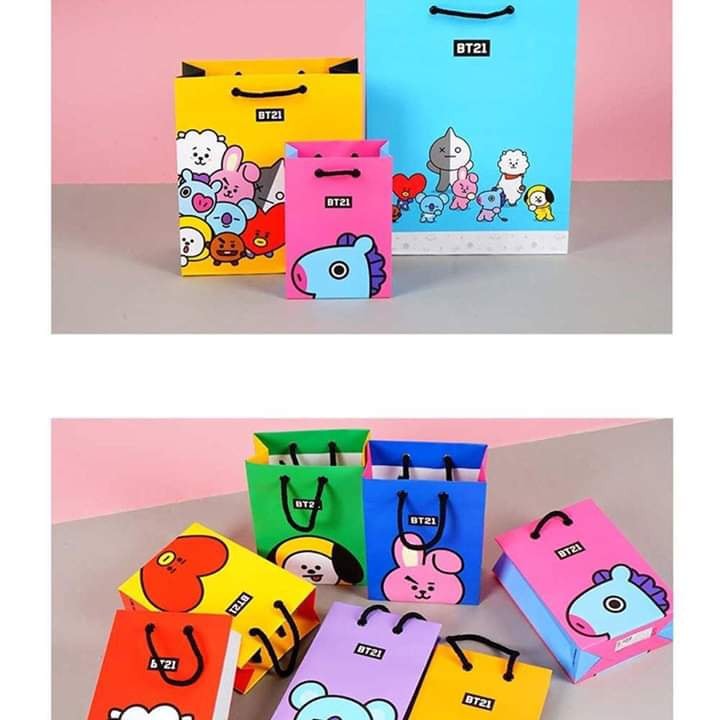 [ Hàng sẵn ] Túi giấy official Cooky Tata Chimmy Shooky Mang Koya RJ (K18)