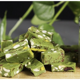 Kẹo Nougat Kẹo Hạnh Phúc Matcha  ít ngọt thơm ngon siêu hạt đồ ăn vặt healthy