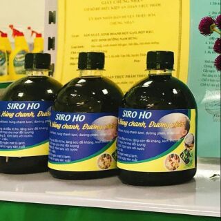 Siro ho húng chanh, đường phèn, quất, gừng