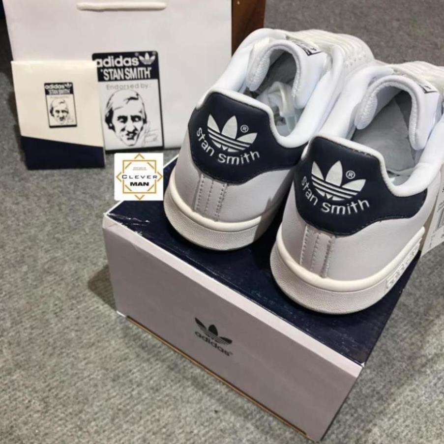 GIẦY đẹp (FULL PHỤ KIỆN) giày thể thao STAN SMITH gót xanh navy tím than giá tốt . . . . hot ³ '\ -hy7