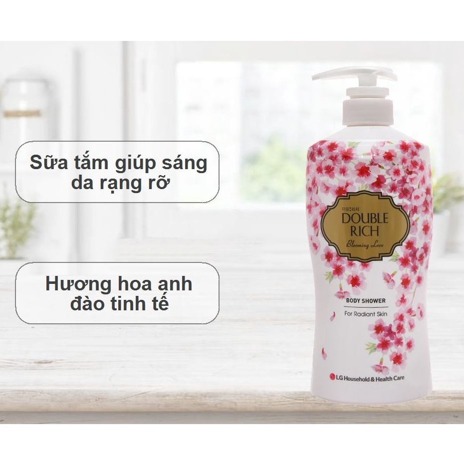 Sữa tắm hương nước hoa Double Rich Blooming Love Hoa Anh Đào 550/800g