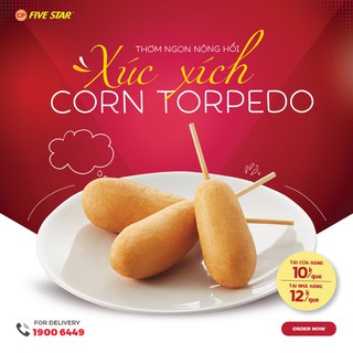 Xúc xích corn torpedo kiểu Nhật 500g