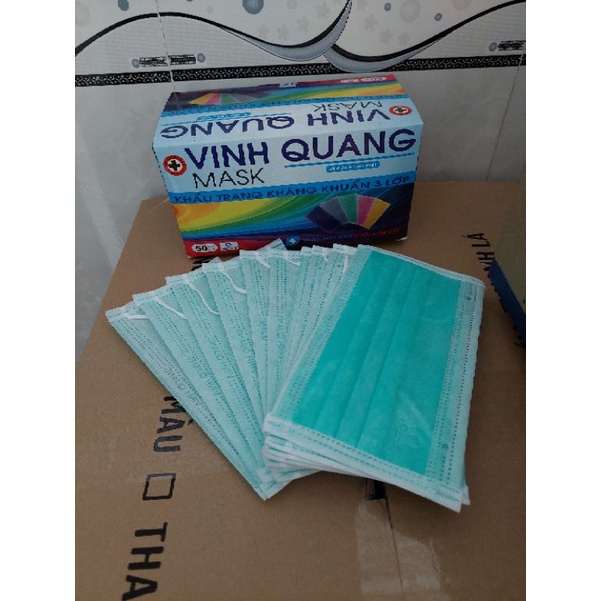 khẩu trang xanh ngọc 3 lớp