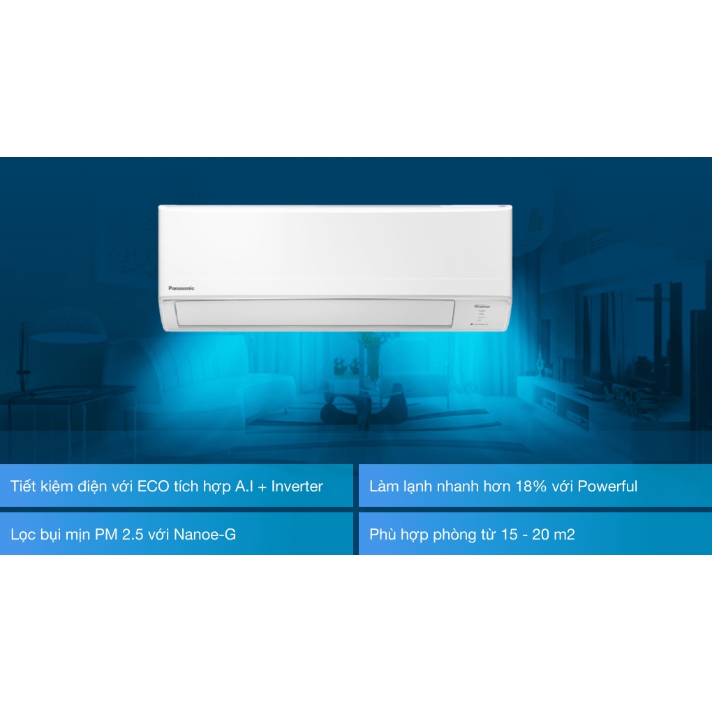 Máy lạnh Panasonic Inverter 1.5 HP CU/CS-PU12XKH-8M 2021 - Điện Máy Kho Rẻ