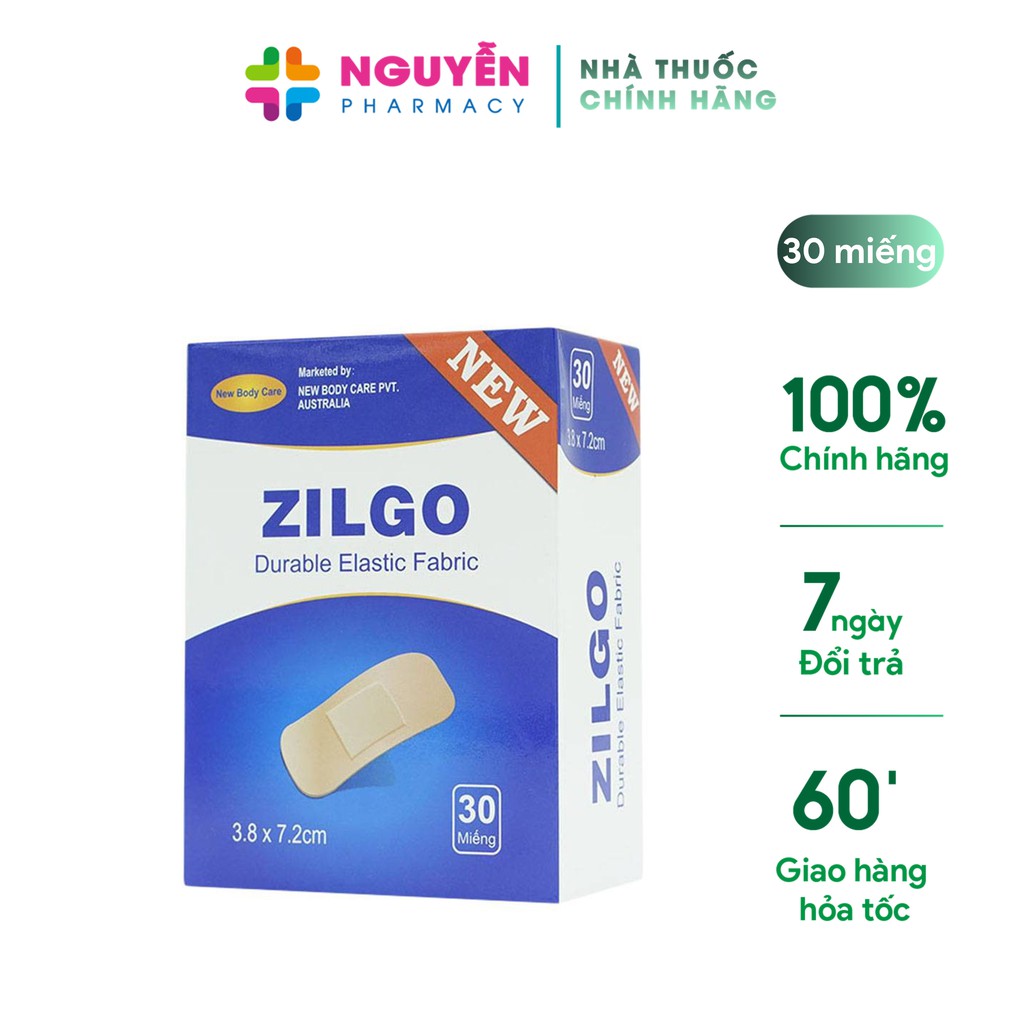 Băng cá nhân Zilgo bản to - Độ dính cao, co giãn tốt, tiện dụng