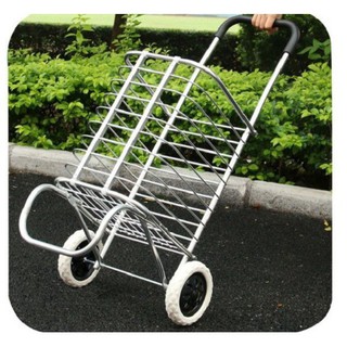 Xe kéo đi chợ Inox gấp gọn (RẺ MÀ CHẤT)