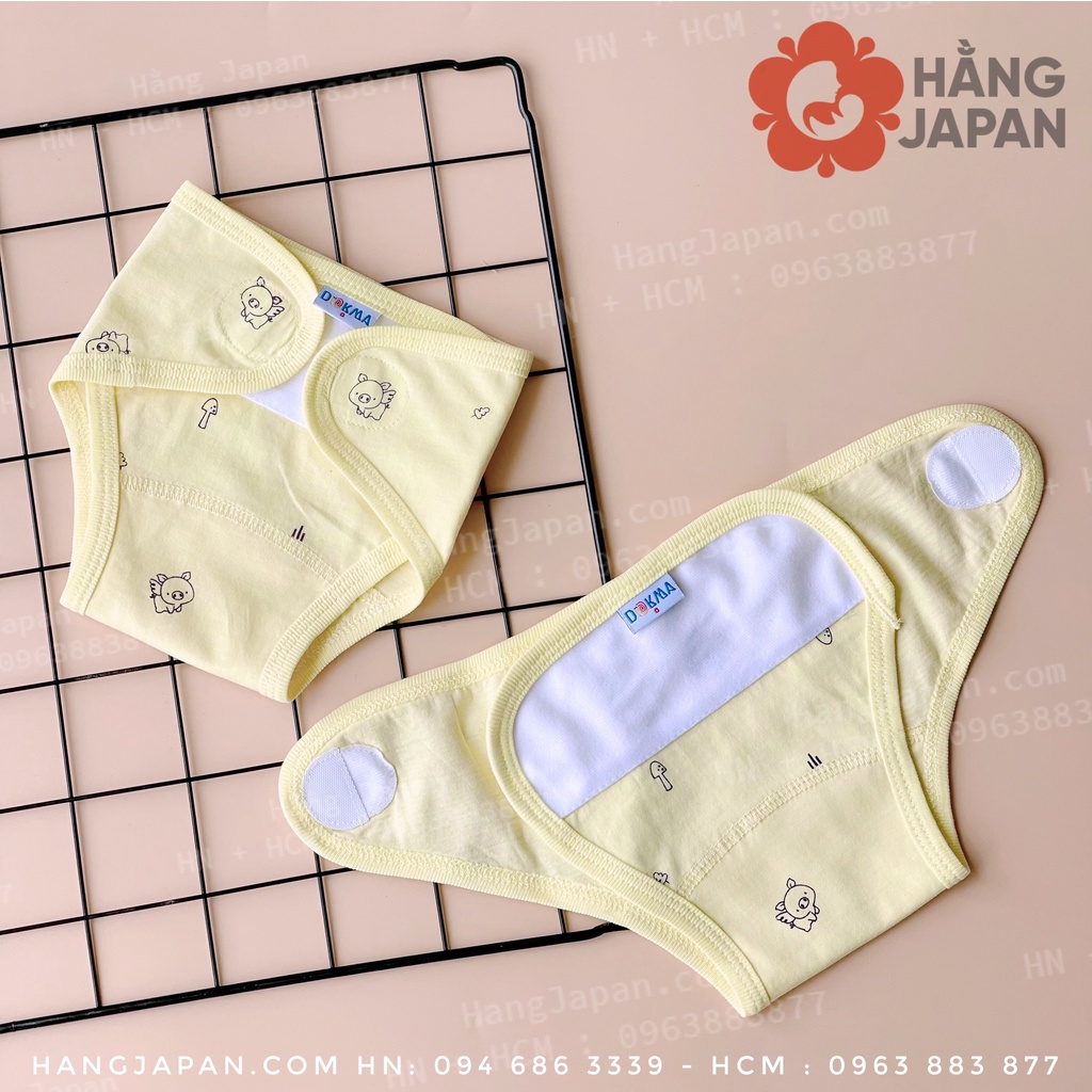 Tả vải dán Organic cotton Dokma cho bé sơ sinh (set 5 cái)