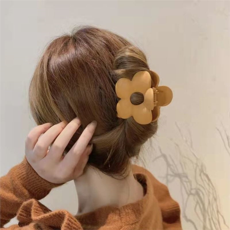 Giá Đỡ Kẹp Tóc Đuôi Ngựa/Kẹp Tóc Hình Bông Hoa Màu Kẹo Đơn Giản Cho Nữ