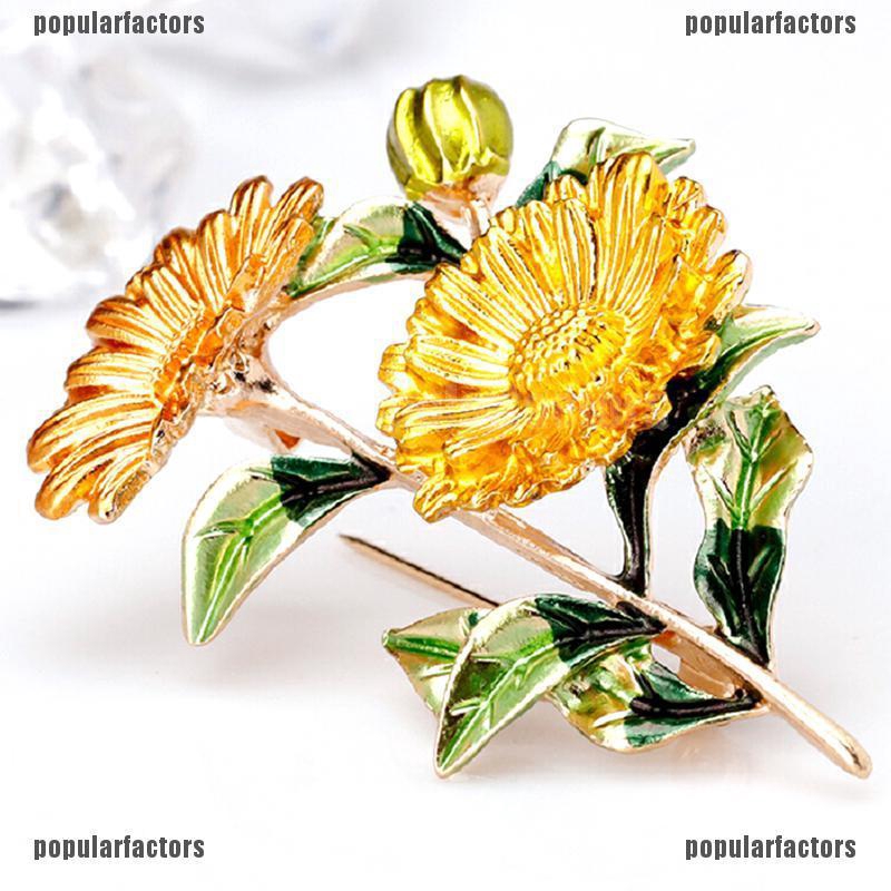 Bông Tai Tráng Men Hình Hoa Cúc Sáng Tạo Thanh Lịch