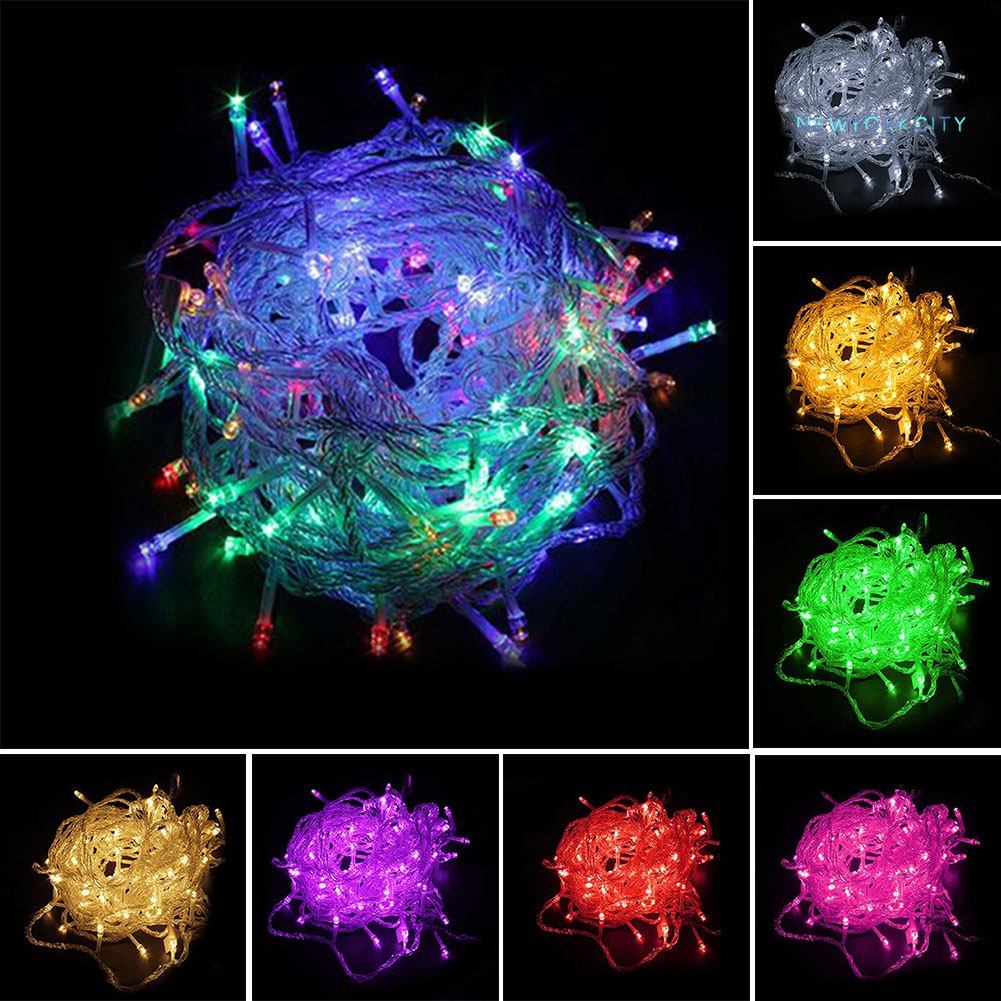 Dây Đèn Led 10m 100 Bóng Chống Nước Trang Trí Giáng Sinh