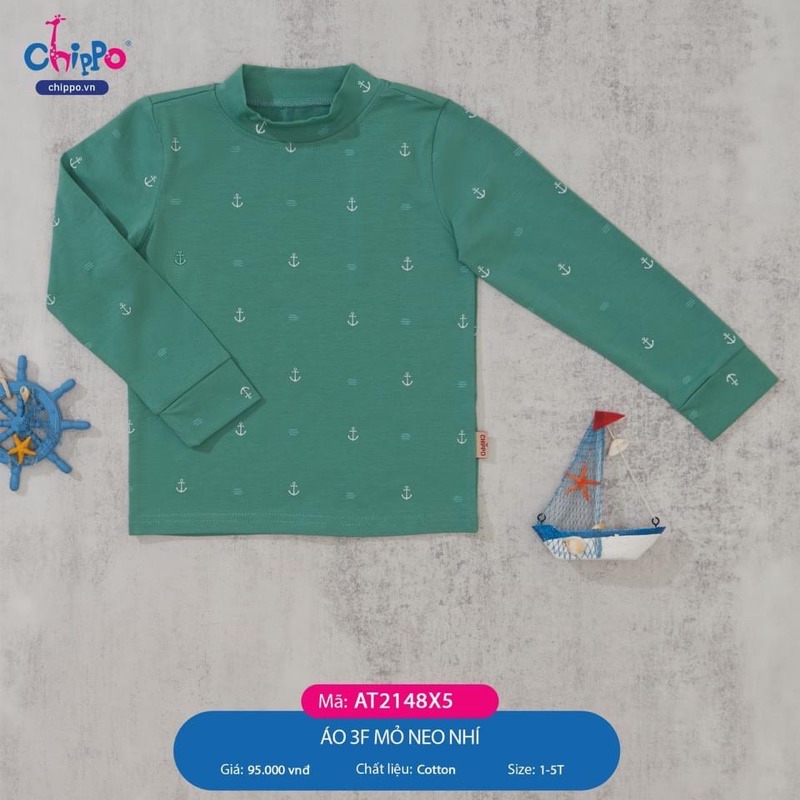 Áo cổ 3p bé trai cotton 1-5y