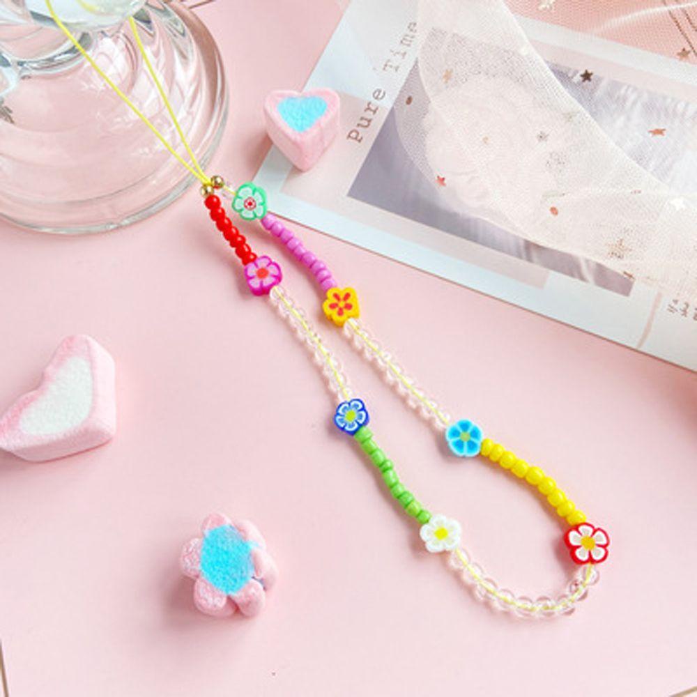 Dây Treo Điện Thoại Xâu Hạt Cười Nhiều Màu Sắc Chống Thất Lạc AUGUSTINA