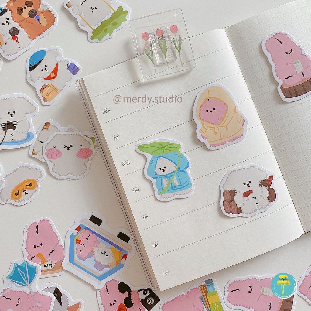 Túi 40 tấm sticker cute size to Lovely Animal