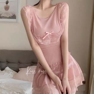 Đầm ngủ xuyên thấu phối ren hở lưng gợi cảm cho nữ