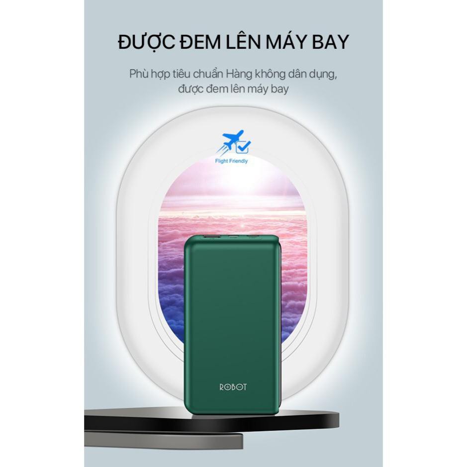 Pin sạc dự phòng Robot RT180 10.000mah chính hãng bảo hành 12 tháng Cực rẻ