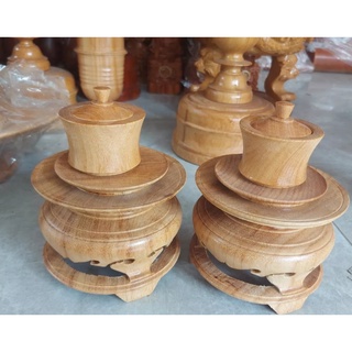Cặp đài nước thờ cúng gỗ gõ đỏ