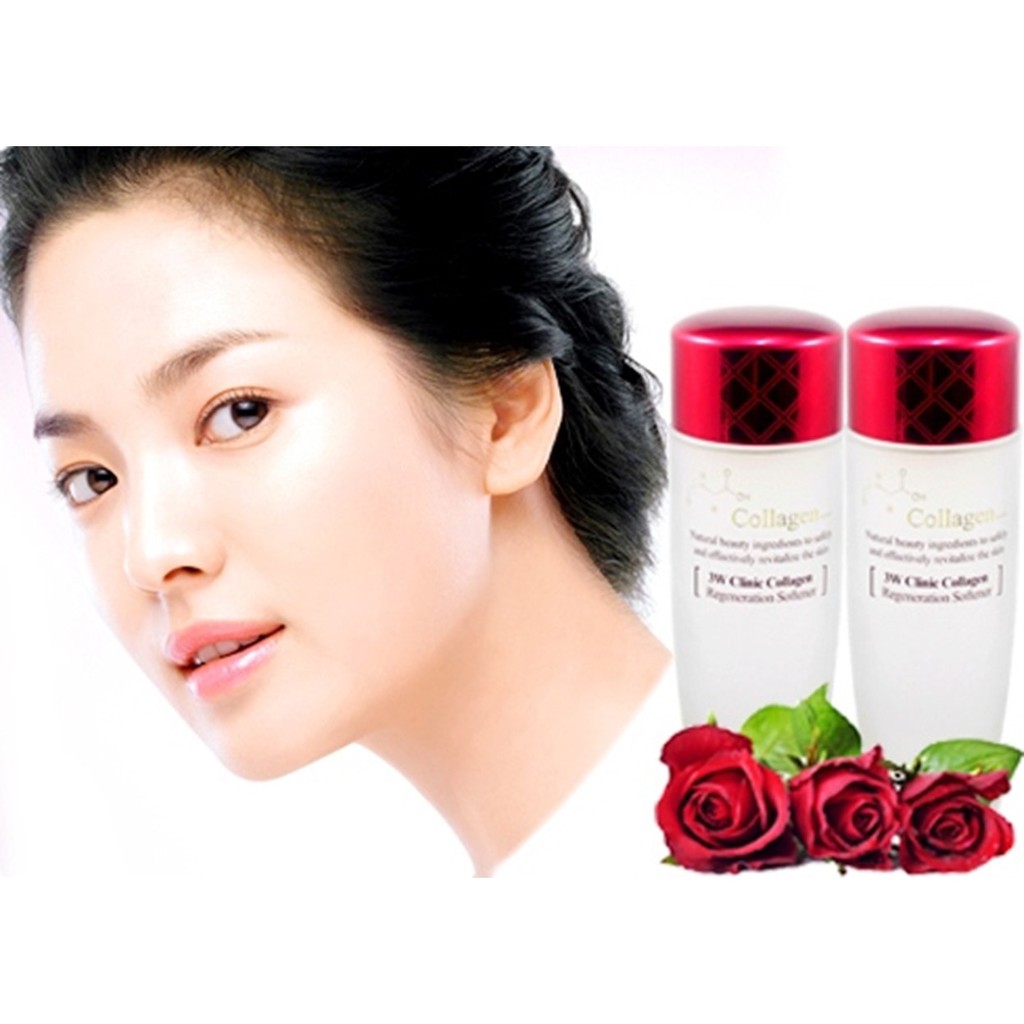 Nước Hoa Hồng Chống Lão Hóa 3W Clinic Collagen Regeneration Softener 150ml - Đỏ