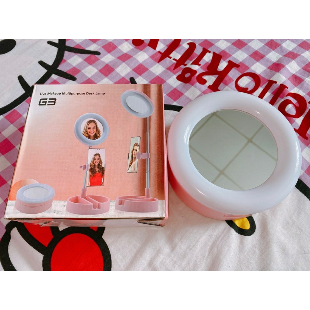 Đèn G3 ánh sáng sống mini để bàn LED làm đẹp vòng ánh sáng gấp gọn đa chức năng