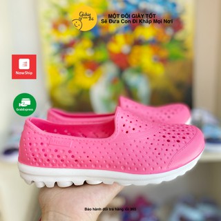 Giày Sục SKC Hồng Đế Trắng Cho Bé Gái Nhựa Mềm  Phù Hợp Cho Bé Đi Chơi Đi Học Đi Trời Mưa  28 29 30 32