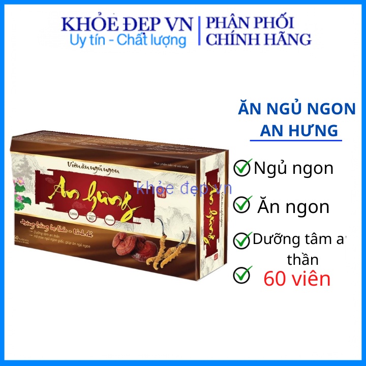 Viên uống ăn ngon ngủ ngon An Hưng bổ sung vitamin tổng hợp giúp cơ thể khỏe mạnh hộp 60 viên