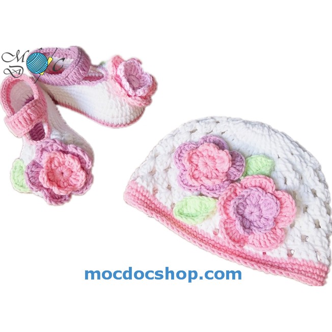 Giày nón len handmade cho bé gái 0-12 tháng