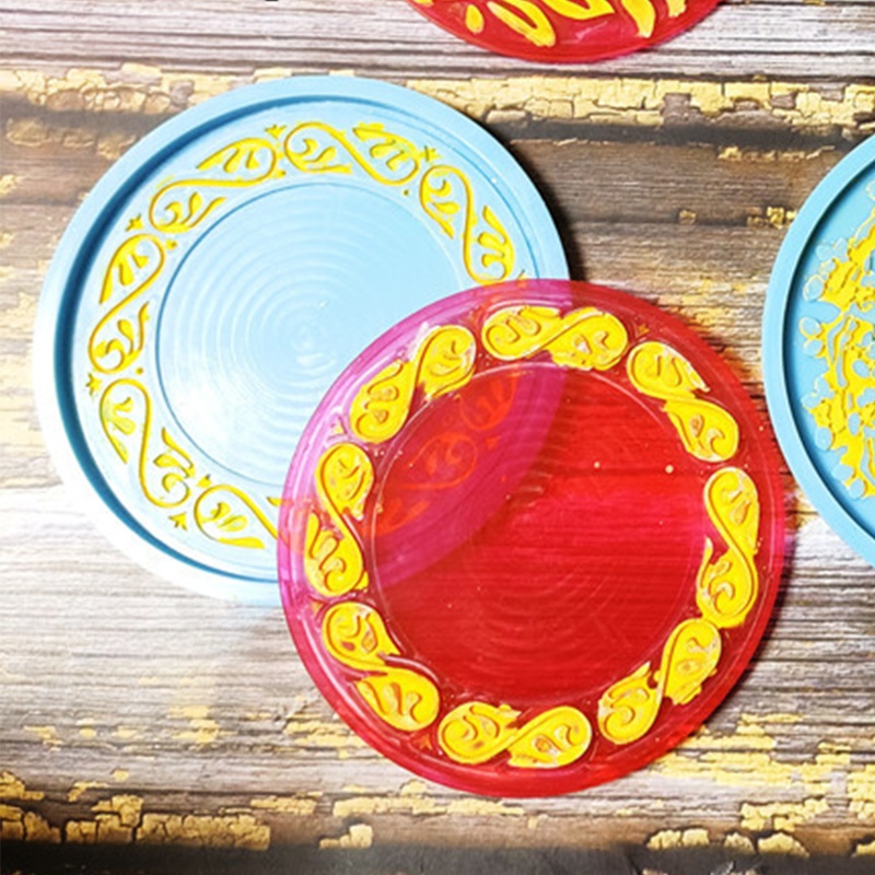 Sa Khuôn Silicone Làm Đế Lót Ly Hình Bông Hoa Phong Cách Retro