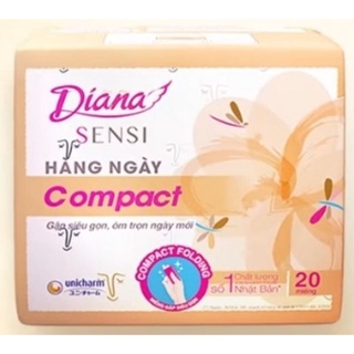 [Mẫu mới] băng vệ sinh Diana hàng ngày sensi, kháng khuẩn..20 miếng6