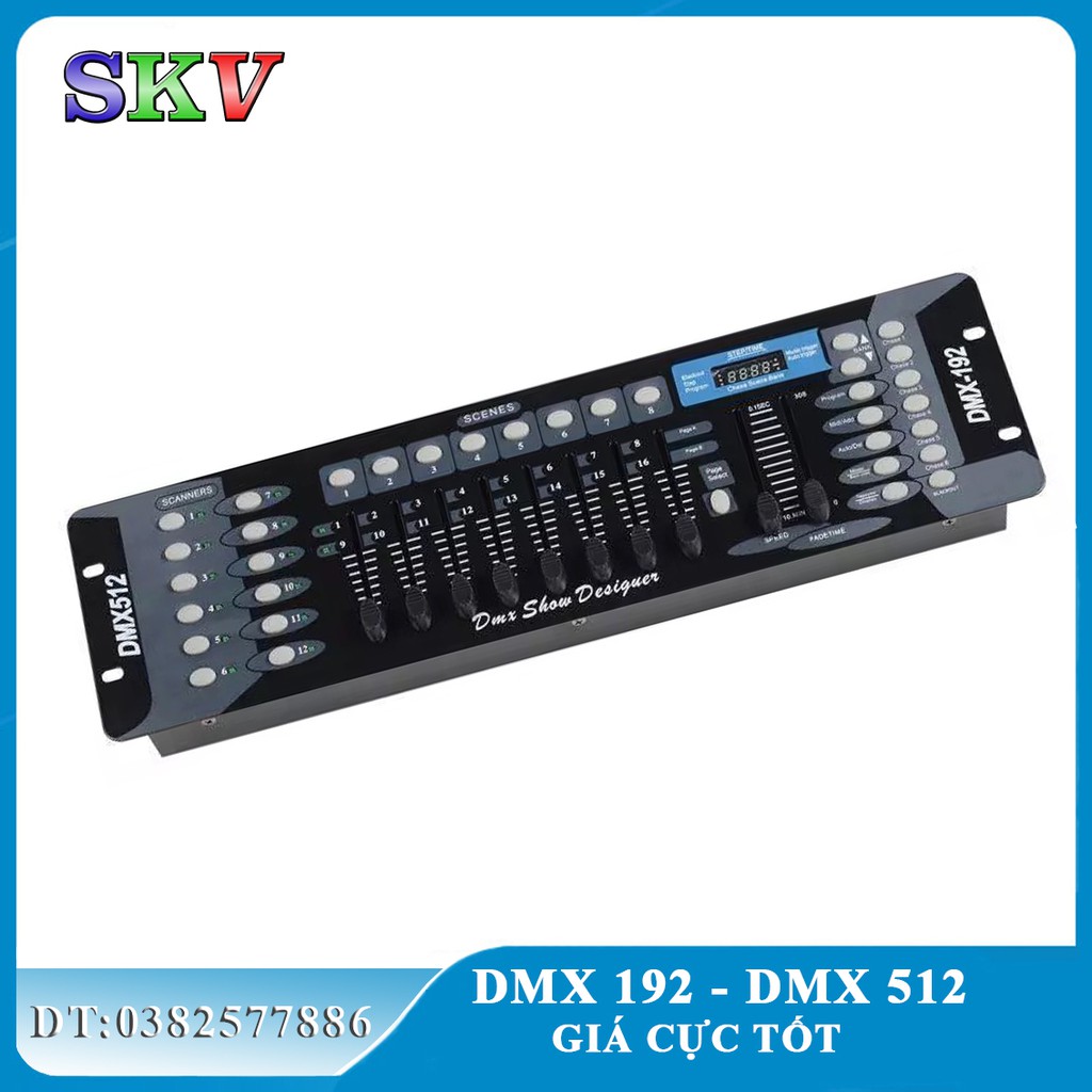 Bàn điều khiển DMX 192 (DMX 512) chuẩn loại 1 giá tốt, cho sự kiện nhỏ, sân khấu nhỏ