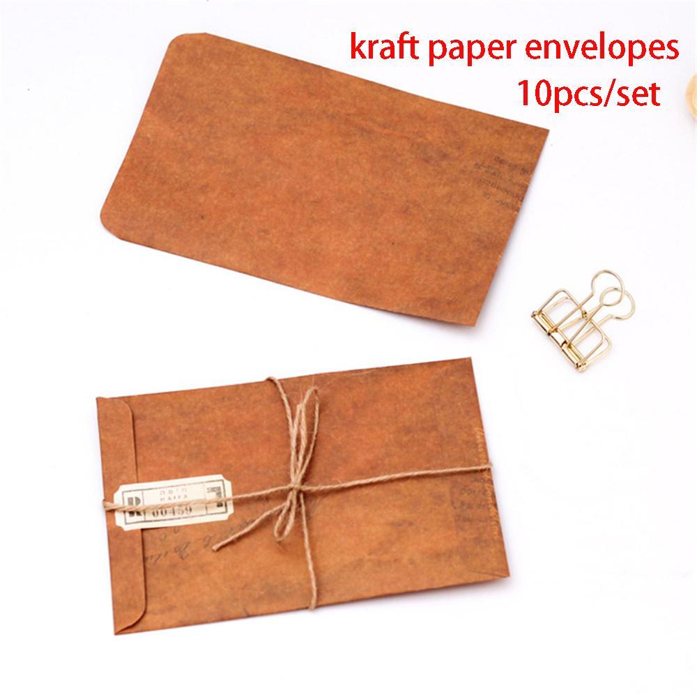 LAKAMIER Bộ 10 Phong Bì Tự Làm Họa Tiết Hoạt Hình Dễ Thương