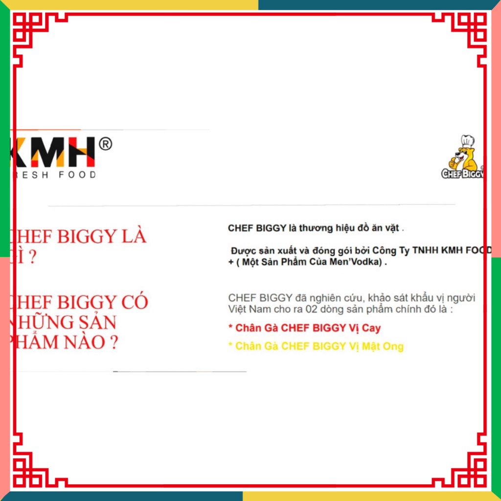 1 Bịch Chân Gà CHEF BIGGY Vị Cay, Vị Mật Ong, Mix Vị