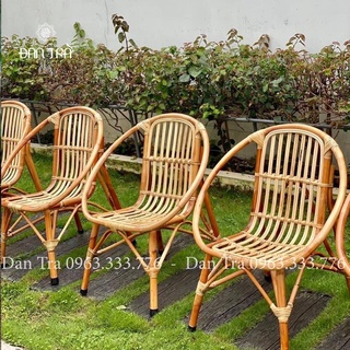 Ghế mây sò cao truyền thống, size to 70cmx60cmx84cm, ghế mây sò bầu cao cấp loại 1, nội thất mây tre Đan Trà