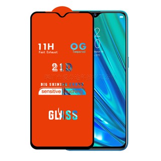 Kính cường lực Realme 5 Realme 5 Pro Realme Q loại 21D , 9D full màn hình chất lượng cao bảo vệ màn hình máy tối đa