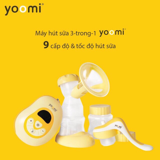 [TẶNG TRÀ LỢI SỮA] MÁY HÚT SỮA ĐIỆN ĐƠN 3IN1 YOOMI ANH QUỐC