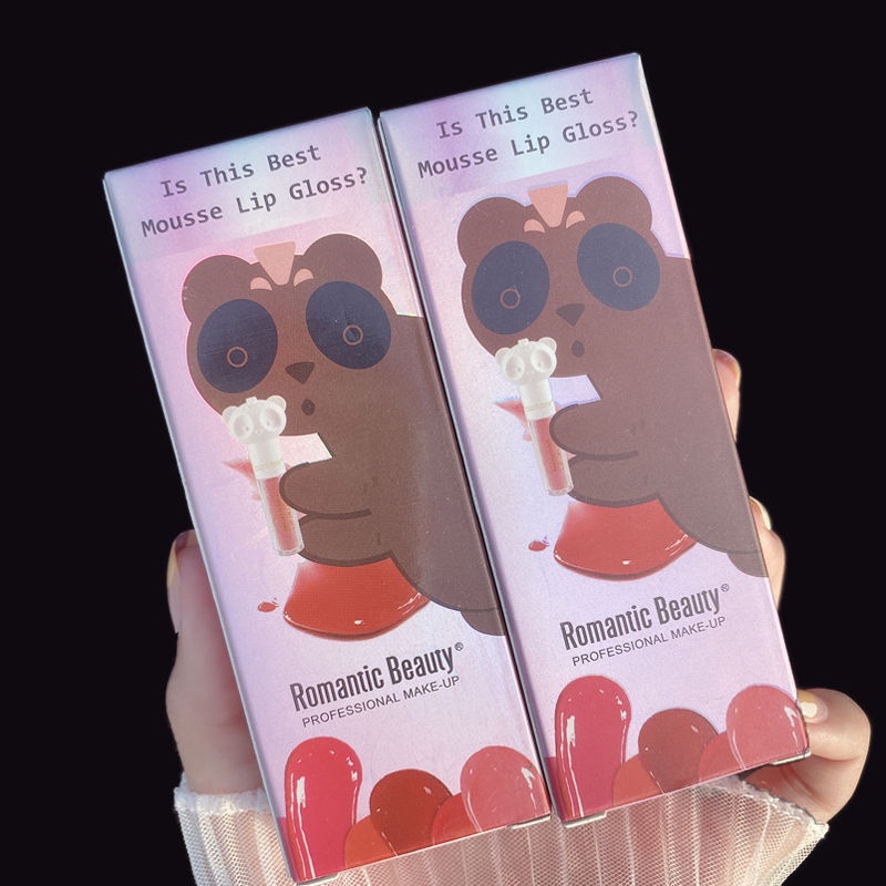 Son Môi Romantic BEAUTY Chống Thấm Nước Thiết Kế Vỏ Hình Gấu Dễ Thương