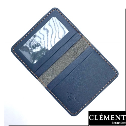 Ví namecard da nam cao cấp, bóp ví nam da bò thật Clément – CM022 - BH 12 tháng